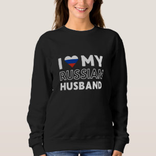 Sudadera Amo a mi esposo ruso Rusia Esposa