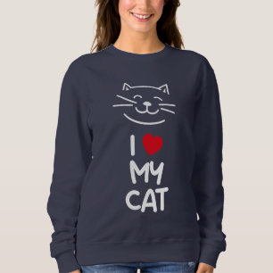 Sudadera Amo a mi gato
