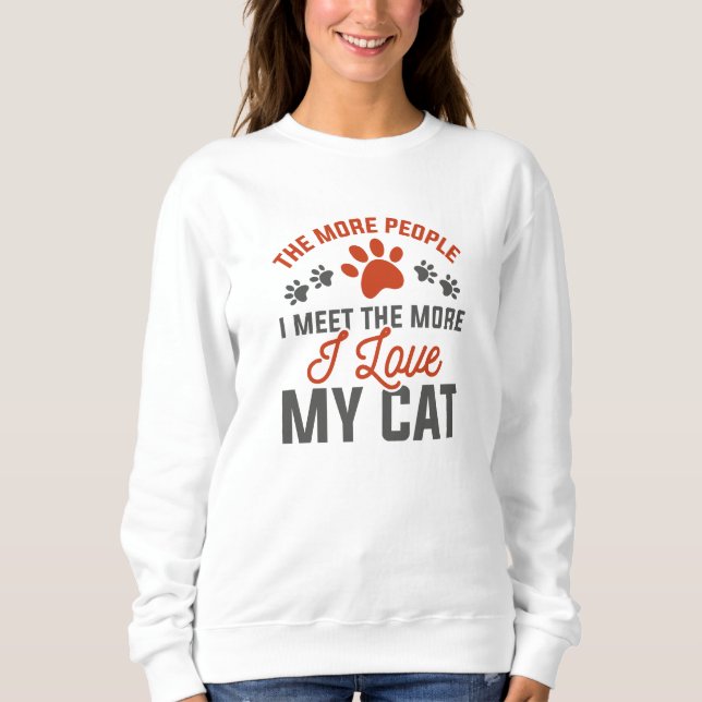 Sudadera Amo a mi gato (Anverso)