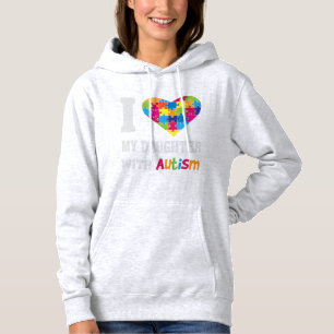 Sudadera Amo A Mi Hija Con Autismo - Orgullosa Mamá Papá Pa