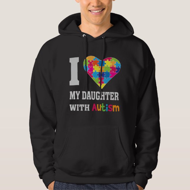 Sudadera Amo A Mi Hija Con Autismo - Orgullosa Mamá Papá Pa (Anverso)
