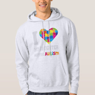 Sudadera Amo A Mi Hija Con Autismo - Orgullosa Mamá Papá Pa