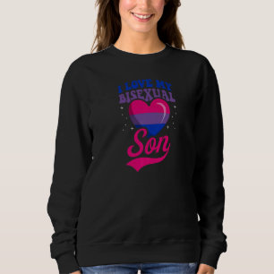 Sudadera Amo A Mi Hijo Bisexual Orgulloso Mamá Papá Padre A