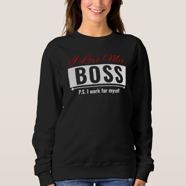 Sudadera Amo a mi jefe (Anverso)