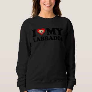 Sudadera Amo a mi labrador adorable retriever labrador amar