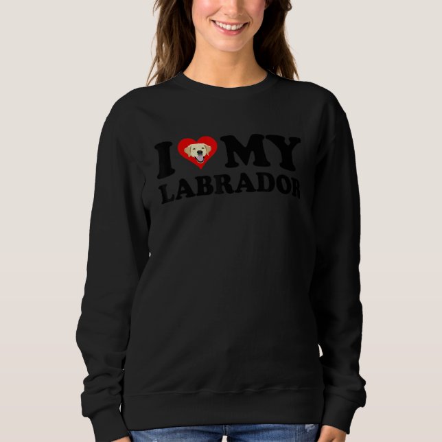 Sudadera Amo a mi labrador adorable retriever labrador amar (Anverso)