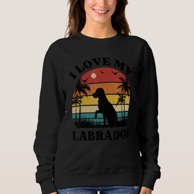 Sudadera Amo a mi Labrador - Presente de amante de los perr (Anverso)