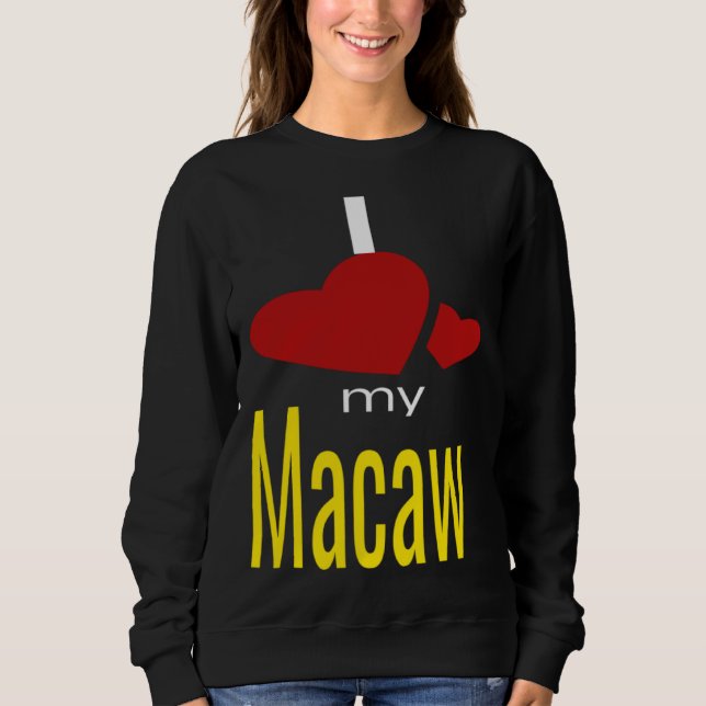 Sudadera Amo a mi loro guacamayo (Anverso)