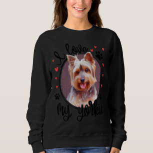 Sudadera Amo A Mi Madre Perro Yorkie Cute Yorkshire Terrier