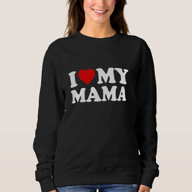 Sudadera Amo a mi mamá Lluvia del Corazón Rojo (Anverso)