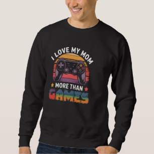 Sudadera Amo a mi mamá más que a los videojuegos Gamer madr