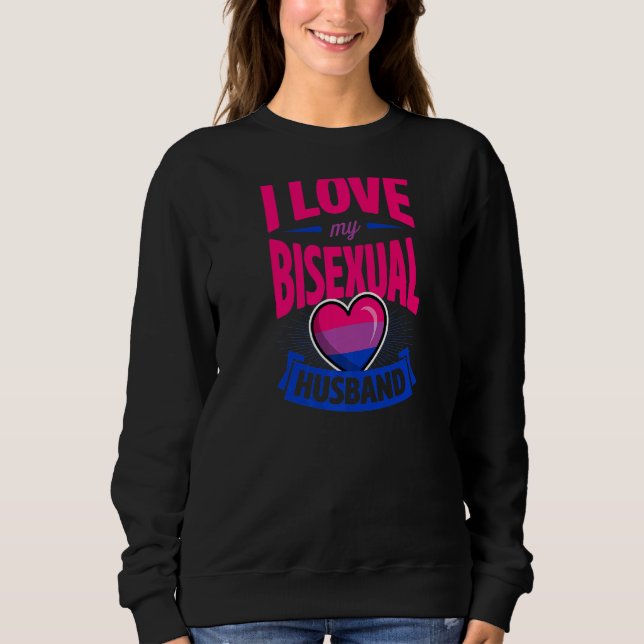 Sudadera Amo a mi marido bisexual Cute Bi Orgullo Anniversa (Anverso)