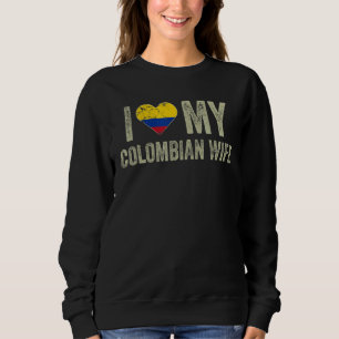 Sudadera Amo a mi mujer colombiana Bandera de Colombia Funn
