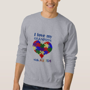Sudadera Amo a mi NIETO con la camiseta del autismo