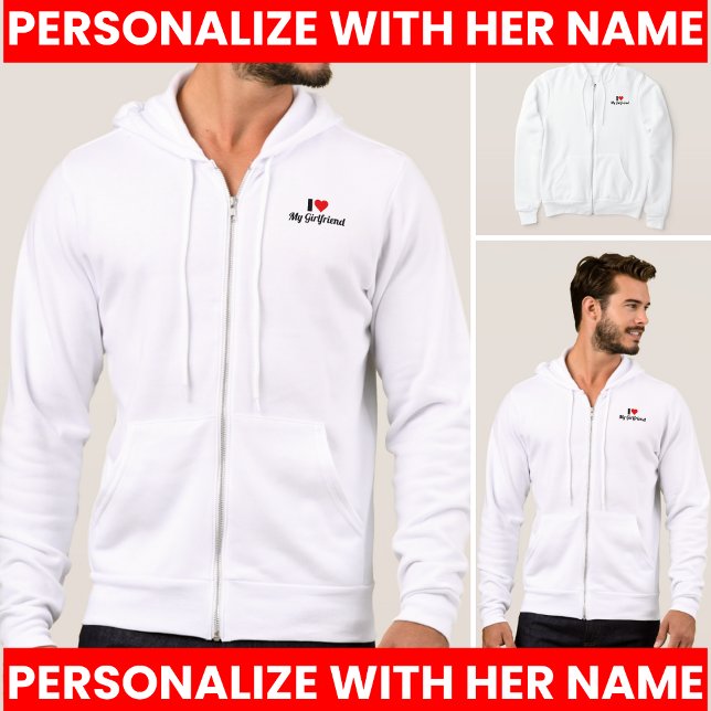 Sudadera Amo a mi novia (I Heart My GF I Love My Girlfriend T-Shirt hoodie)