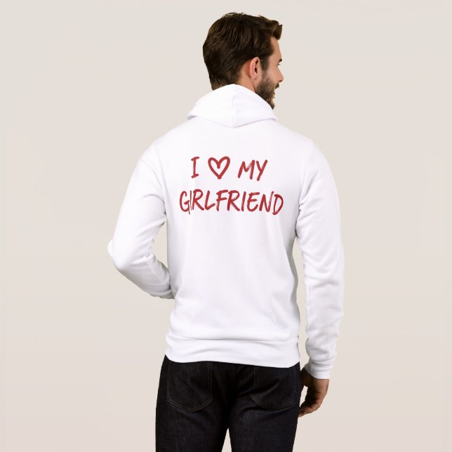 Sudadera Amo a mi novia (Reverso completo)