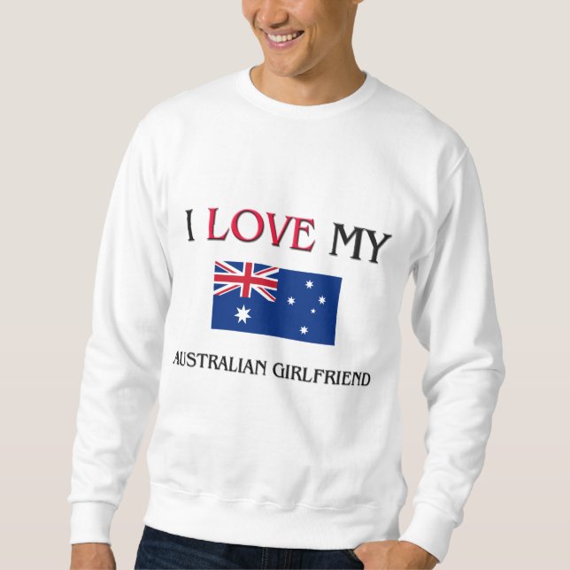 Sudadera Amo a mi novia australiana (Anverso)