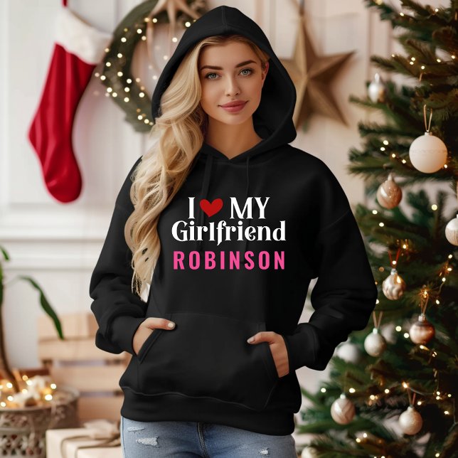 Sudadera Amo A Mi Novia Elegante Negro (Subido por el creador)
