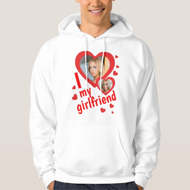 Sudadera Amo a mi novia | Foto Personalizado (Anverso)