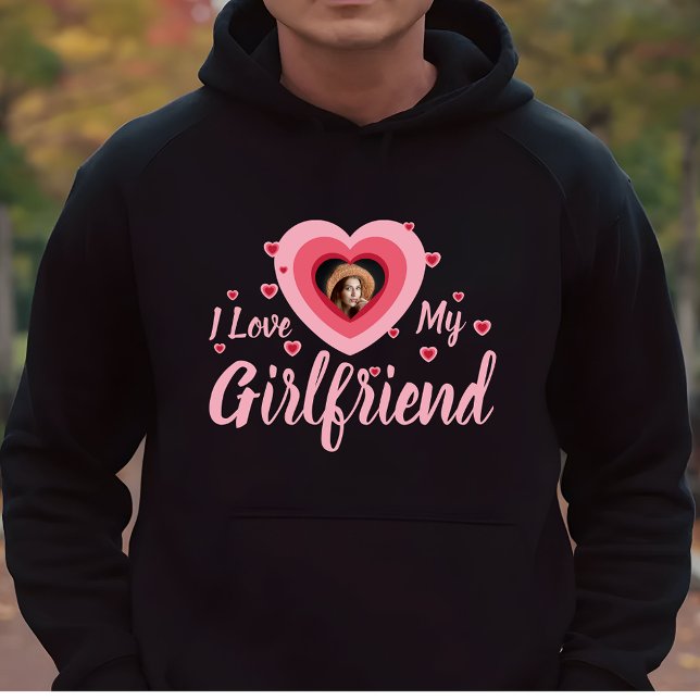 Sudadera Amo a mi novia Personalizado Nombre de foto person (Subido por el creador)