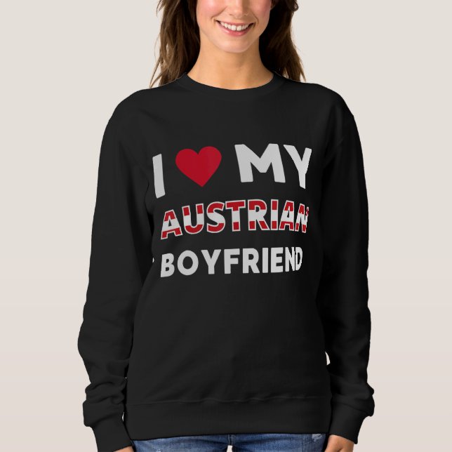 Sudadera Amo a mi novio austríaco Austria Friend (Anverso)