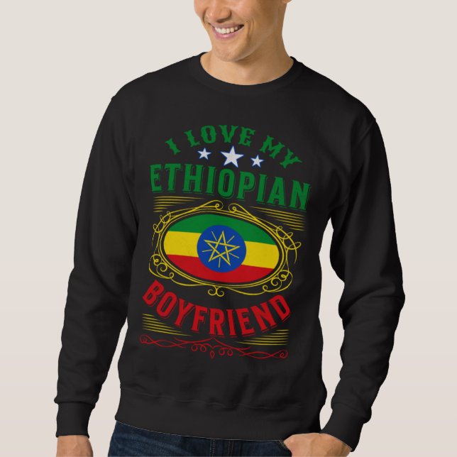 Sudadera Amo a mi novio etíope (Anverso)