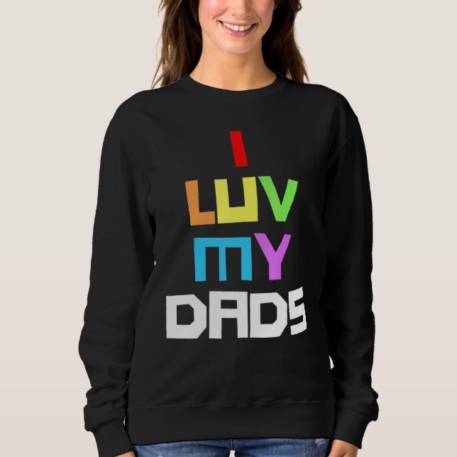 Sudadera Amo a mi papá 2 hijastros Orgullo arcoiris padre n (Anverso)