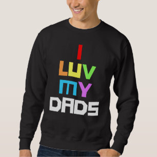 Sudadera Amo a mi papá 2 hijastros Orgullo arcoiris padre n