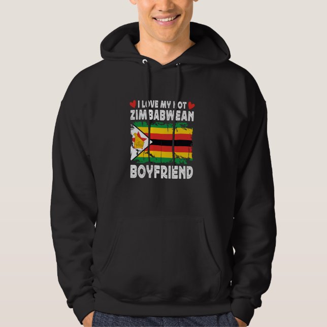 Sudadera Amo a mi pareja de novios de Zimbabue (Anverso)