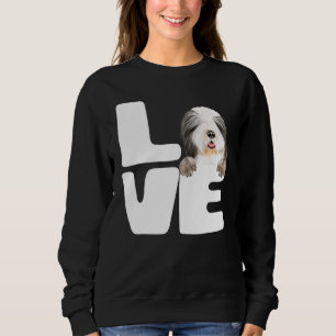 Sudadera Amo a mi perro Bearded Collie