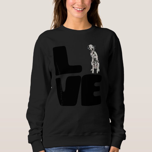 Sudadera Amo a mi perro dálmata (Anverso)