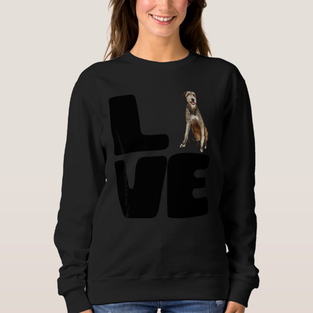 Sudadera Amo a mi perro lobo de Irlanda (Anverso)