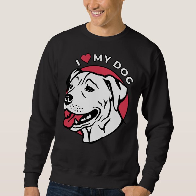 Sudadera Amo A Mi Perro Pitbull (Anverso)
