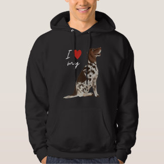 Sudadera Amo a mi perro Pointer Inglés de hígado y blanco R
