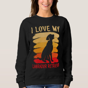 Sudadera Amo a mi perro retriever labrador feliz me tú poli