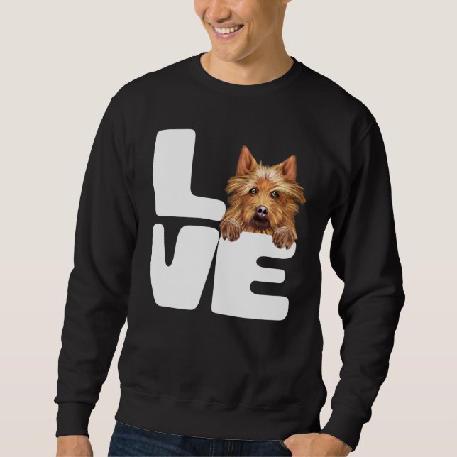 Sudadera Amo a mi perro terrier australiano (Anverso)
