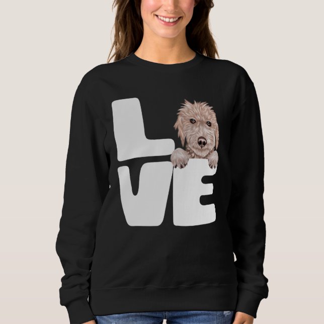 Sudadera Amo A Mi Perro Terrier De Bedlington (Anverso)