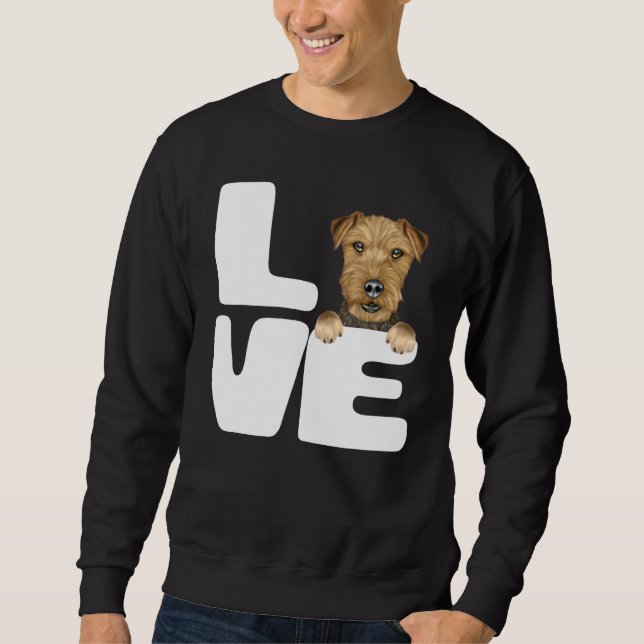 Sudadera Amo A Mi Perro Terrier De Lakeland (Anverso)