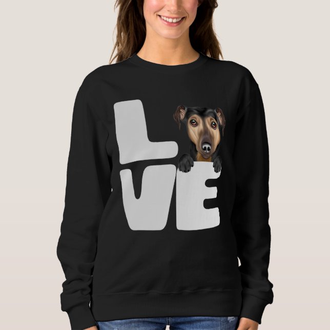 Sudadera Amo A Mi Perro Terrier De Manchester (Anverso)