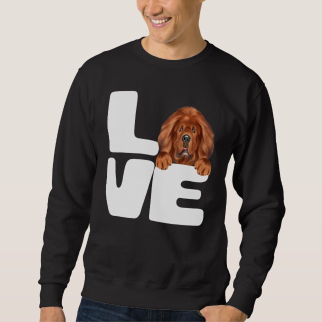 Sudadera Amo A Mi Perro Tibetano Mastiff (Anverso)