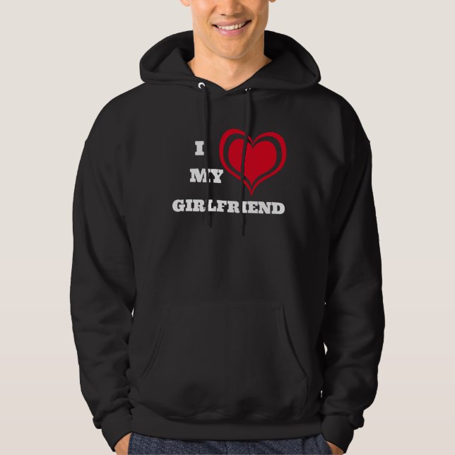 Sudadera Amo a mi Personalizado novia (Anverso)