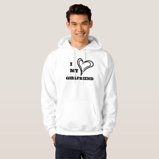 Sudadera Amo a mi Personalizado novia (Anverso completo)