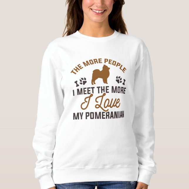 Sudadera Amo a mi pomerania (Anverso)