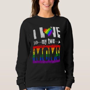 Sudadera Amo A Mis Dos Madres Orgullo Lgbt Lesbiano Para Ni