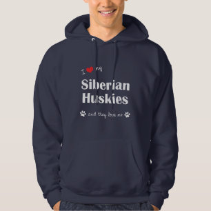 Sudadera Amo a mis huskyes siberianos (los perros