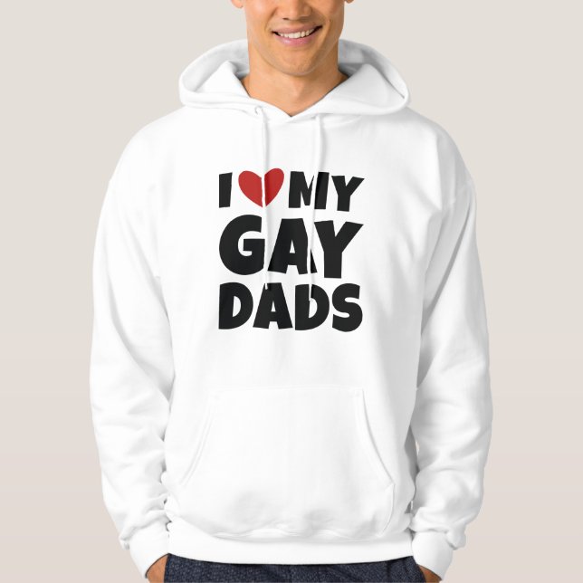 Sudadera Amo a mis padres gays (Anverso)