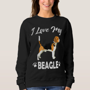 Sudadera Amo A Mis Perros Gráficos Beagle Beagle Puppy Dog