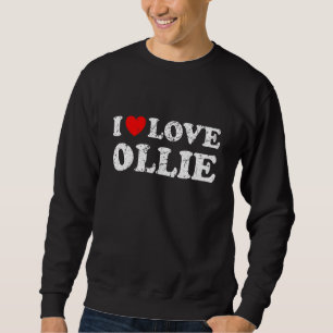 Sudadera Amo A Ollie El Estilo De Grunge Desgastado