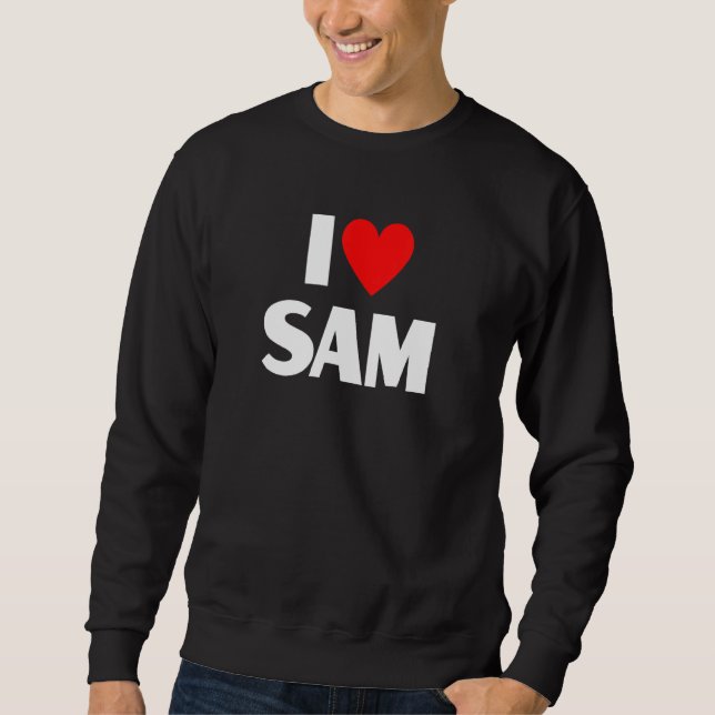 Sudadera Amo a Sam I Heart Sam (Anverso)