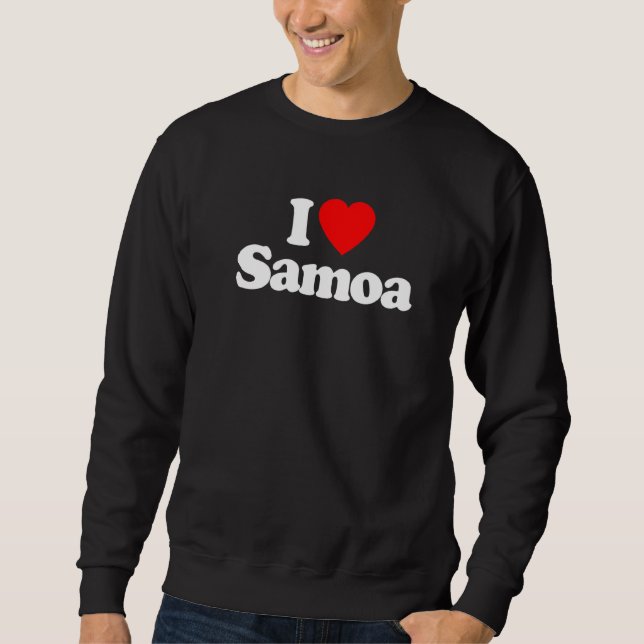 Sudadera Amo a Samoa Heart Funny (Anverso)